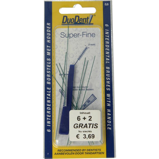Duodent Duodent interdentale borstels super fine 8st