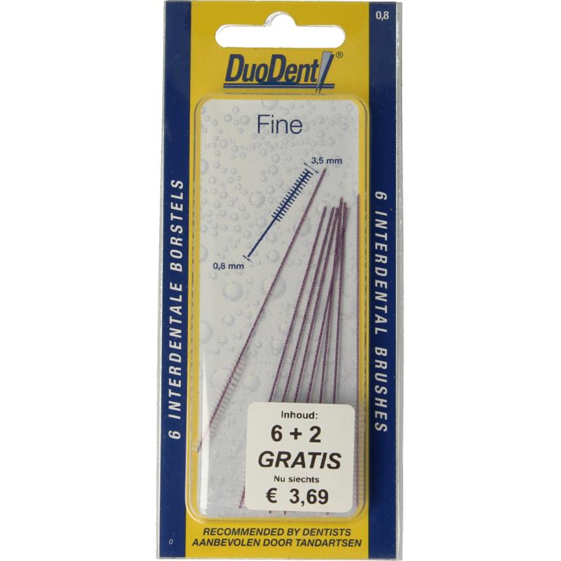Duodent Duodent interdentale borstels fine 8st