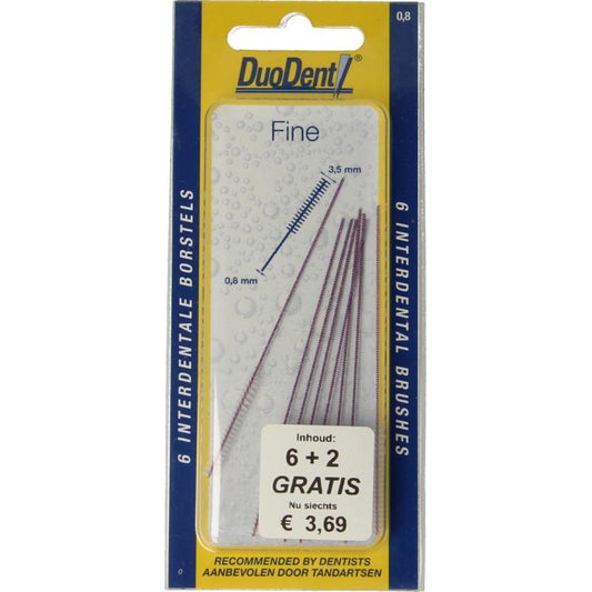 Duodent Duodent interdentale borstels fine 8st