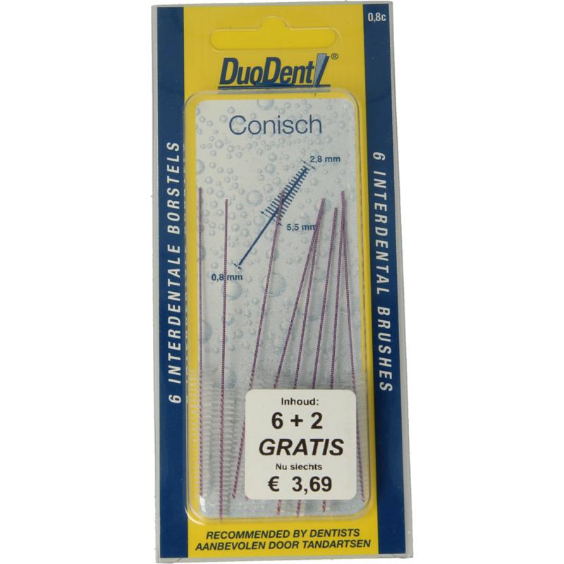 Duodent Duodent interdentale borstels conisch 8st