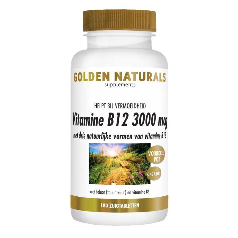 Golden Naturals Vitamine B12 3000mcg 180zt