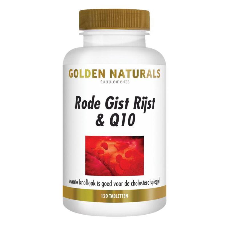 Golden Naturals Rode gist rijst & Q10 120tb