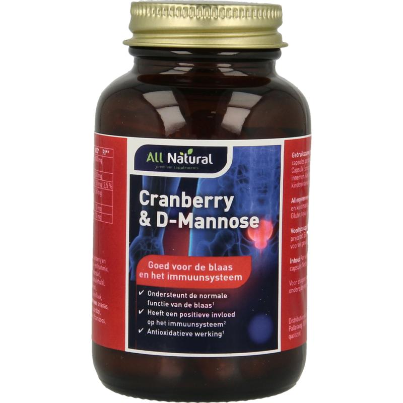 All Natural Cranberry 250mg & D-mannose 250 60ca