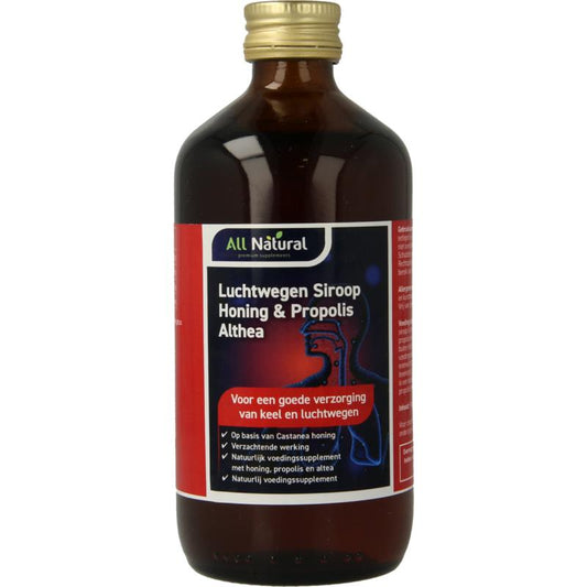 All Natural Honing luchtwegensiroop 250ml