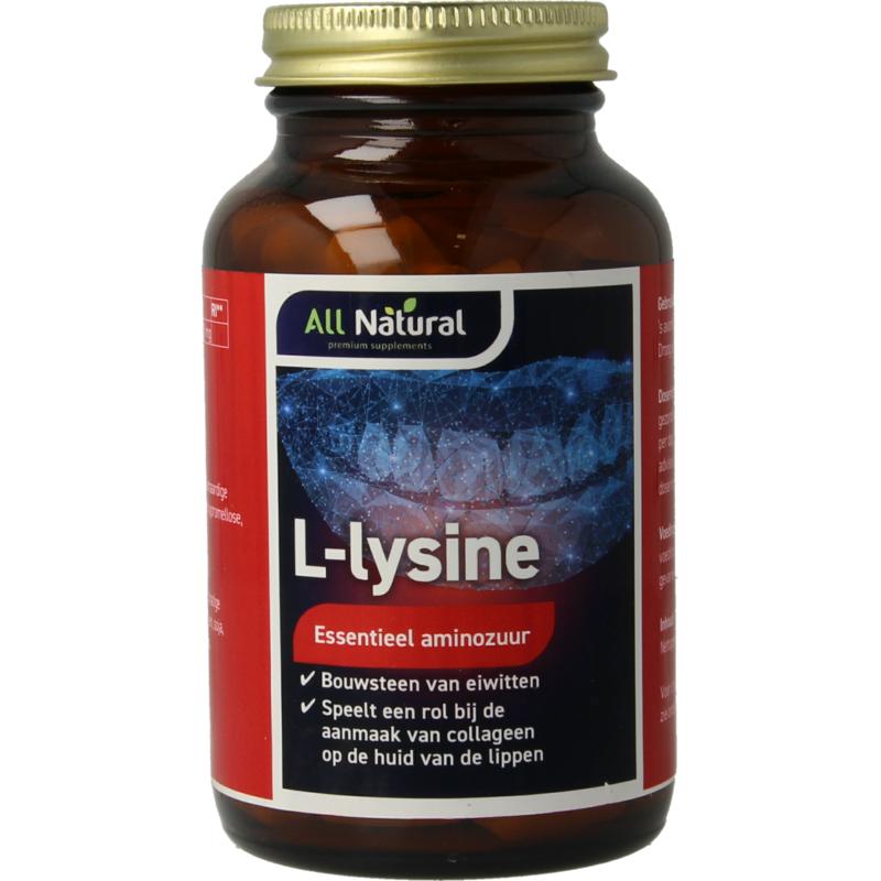 All Natural L lysine 1000mg 100tb