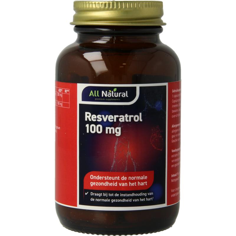 All Natural Resveratrol 100mg 60ca