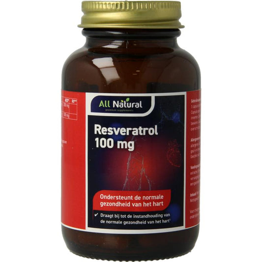 All Natural Resveratrol 100mg 60ca