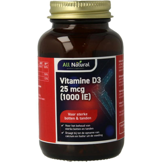 All Natural Vitamine D3 25mcg 90ca