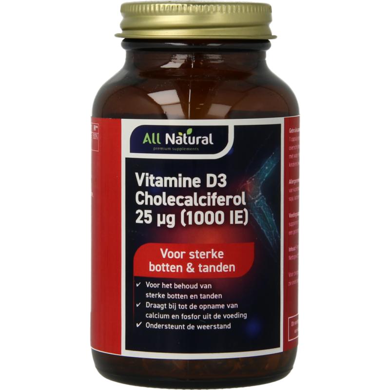 All Natural Vitamine D3 25mcg 300ca