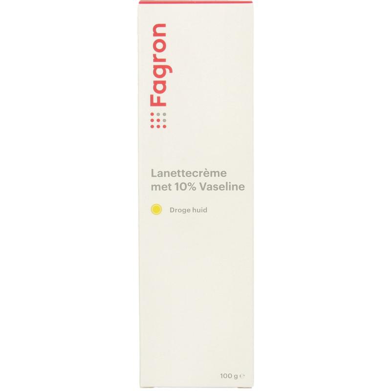 Fagron Lanettecreme 10% vaseline met doosje 100g