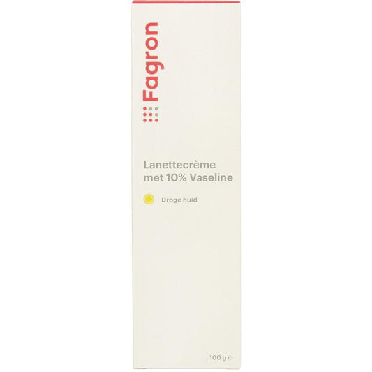 Fagron Lanettecreme 10% vaseline met doosje 100g
