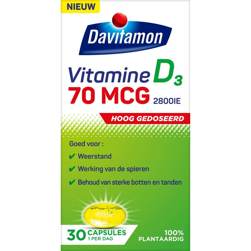 Davitamon Vitamine D 70 mcg plantaardig 30tb