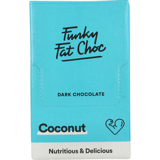 Funky Fat Choc Chocolade suikervrij MCT coconut 10 x 50 gram bio 10x50g