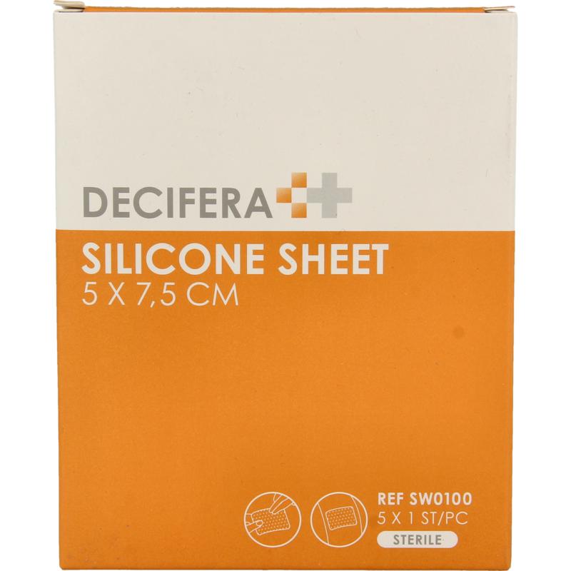 Decifera Silicone sheet 5 x 7.5cm 5st