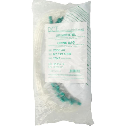 Mediware DCT Urinebedzak 2 liter + slang 90cm 10st