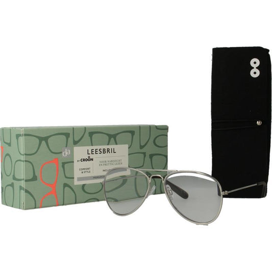 DA Leesbril Ann shiny silver +3 1st