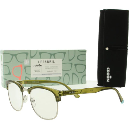 DA Leesbril Berlin army green +3 1st