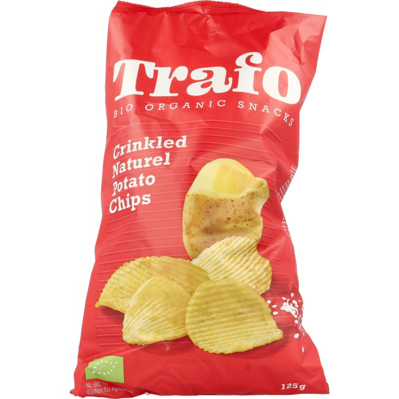 Trafo Ribbelchips gezouten bio 125g