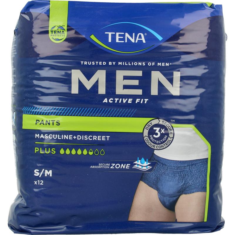Tena Men active fit pants+ small/medium 12st
