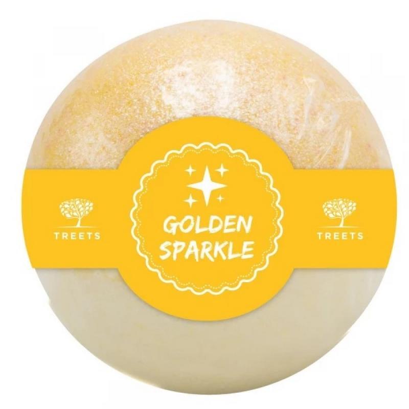 Treets Bath ball glitter golden spark 1st