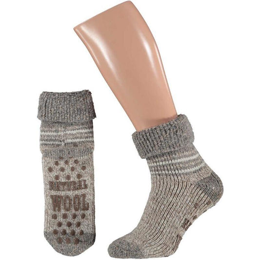 Apollo Slofsok beige motief 43-46 1paar