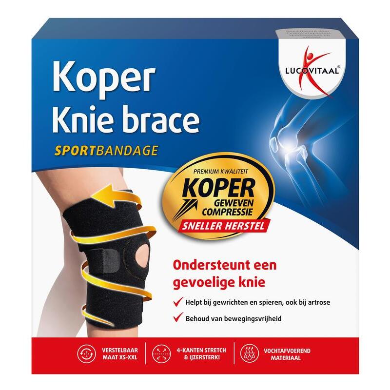 Lucovitaal Brace knie koper 1st