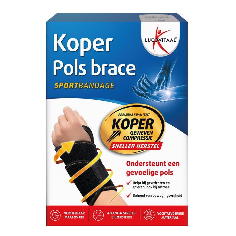 Lucovitaal Brace pols koper 1st