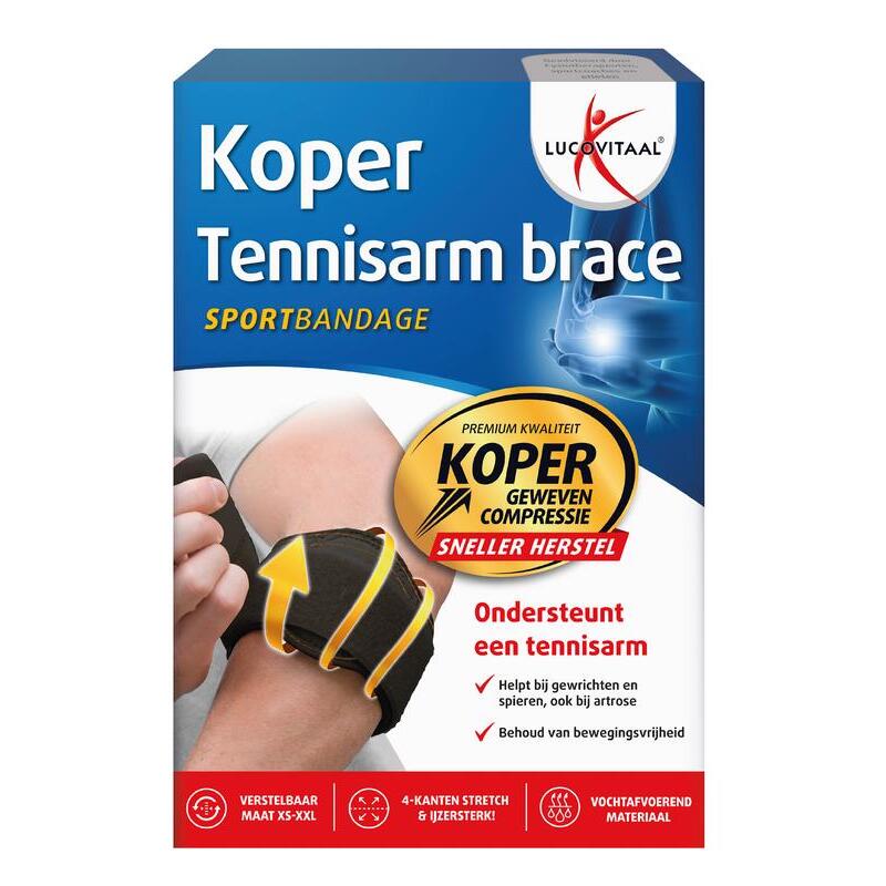 Lucovitaal Brace tennisarm koper 1st