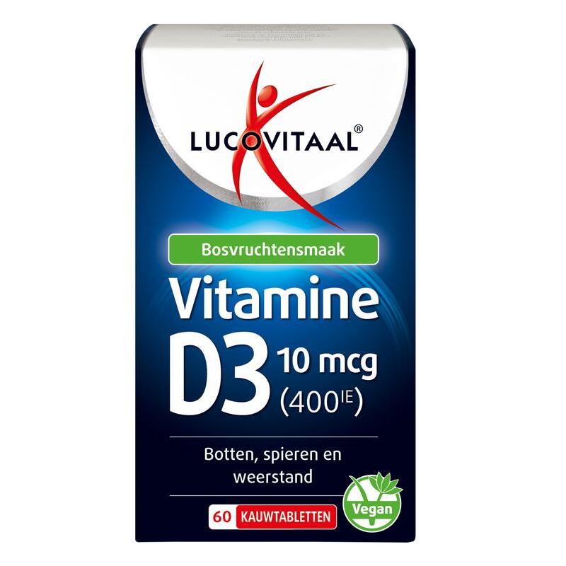 Lucovitaal Vitamine D3 10mcg (400IE) vegan 60kt