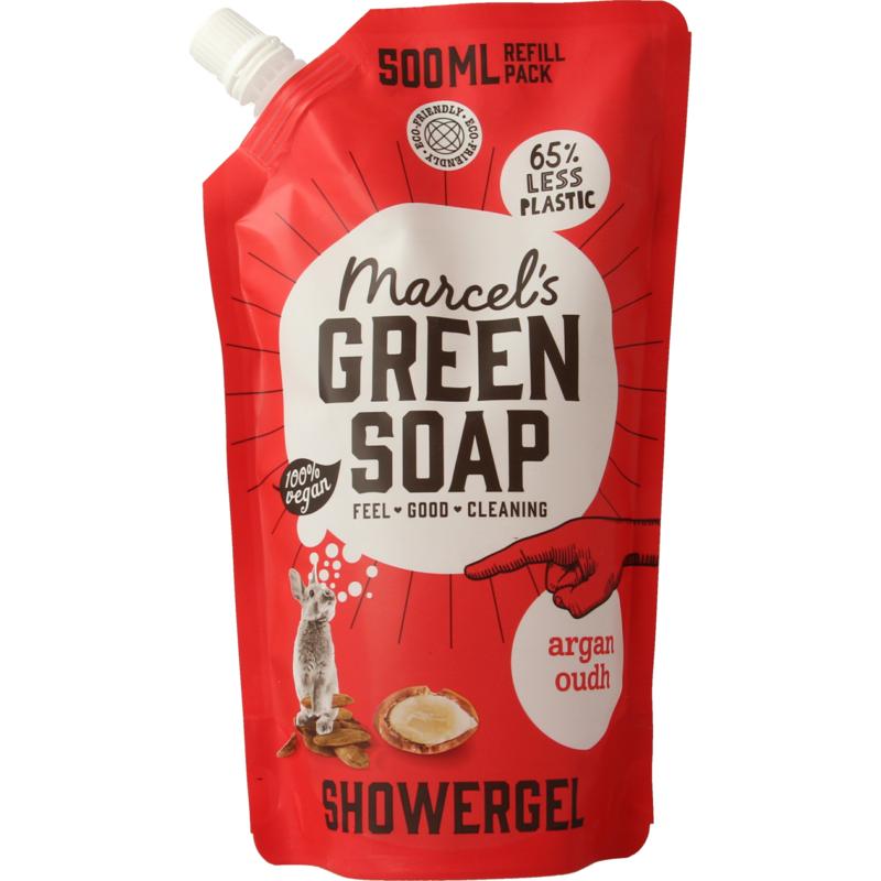 Marcel's GR Soap Shower gel argan & oudh navulling 500ml
