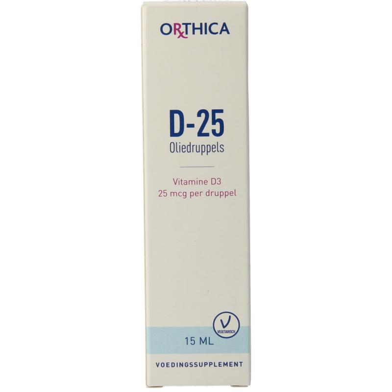 Orthica Vitamine D-25 oliedruppels 15ml