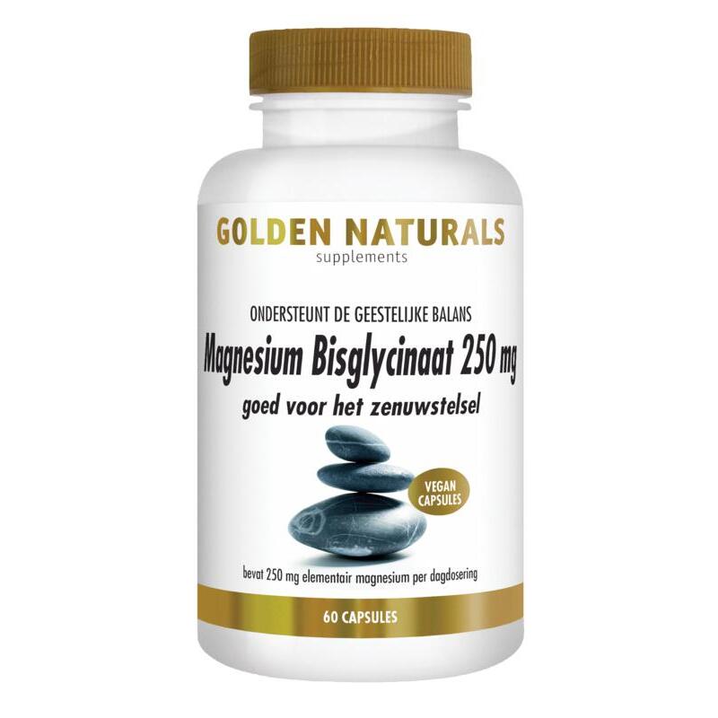 Golden Naturals Magnesium bisglycinaat 250mg 60vc