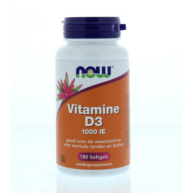 NOW Vitamine D3 1000IE 180sft