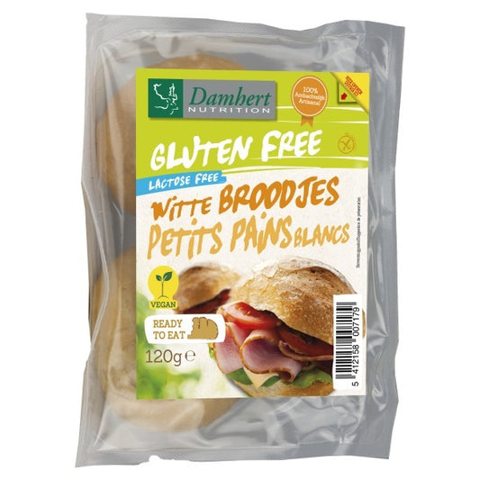 Damhert Broodjes wit glutenvrij 120g