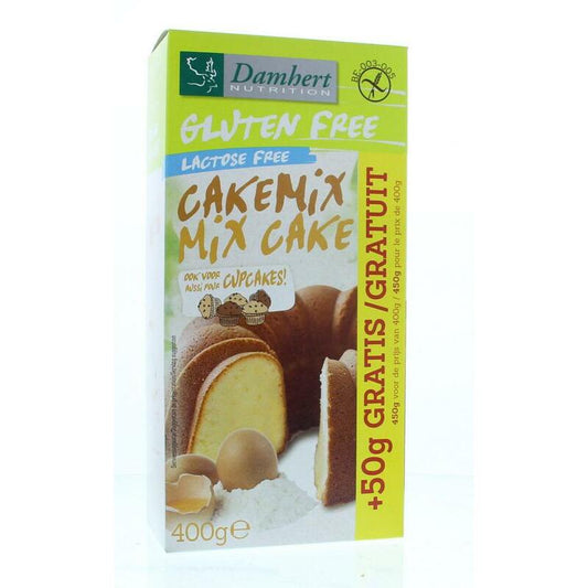 Damhert Cakemix glutenvrij met 50 gram gratis 400g
