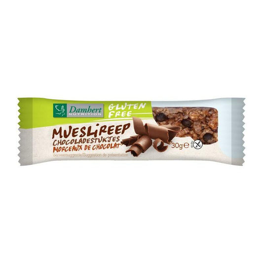 Damhert Mueslireep chocolade glutenvrij 30g