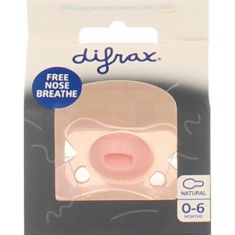 Difrax Fopspeen natural 0-6 meerdere kleuren 1st