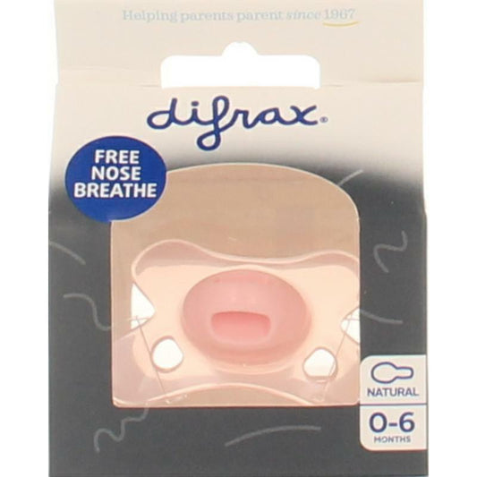 Difrax Fopspeen natural 0-6 meerdere kleuren 1st