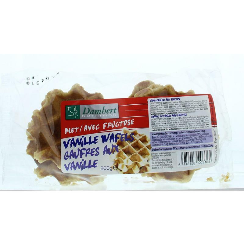 Damhert Vanillewafels zonder toegevoegd suiker 200g