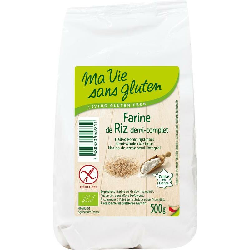 Ma Vie Sans Rijstmeel halfvolkoren glutenvrij bio 500g