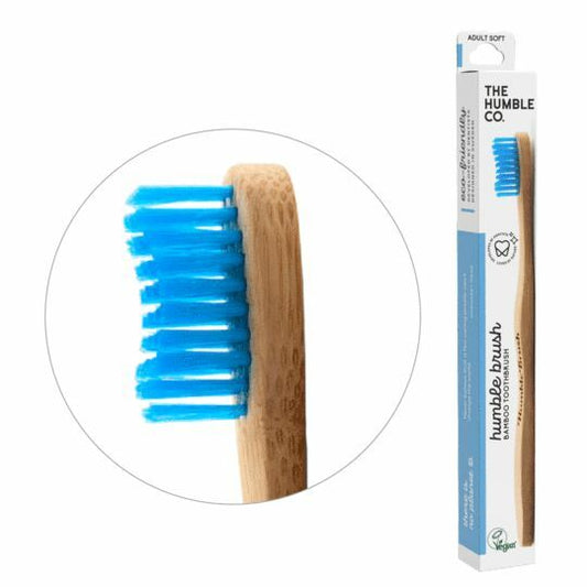 The Humble Co Tandenborstel bamboe adult blauw brush soft 1st