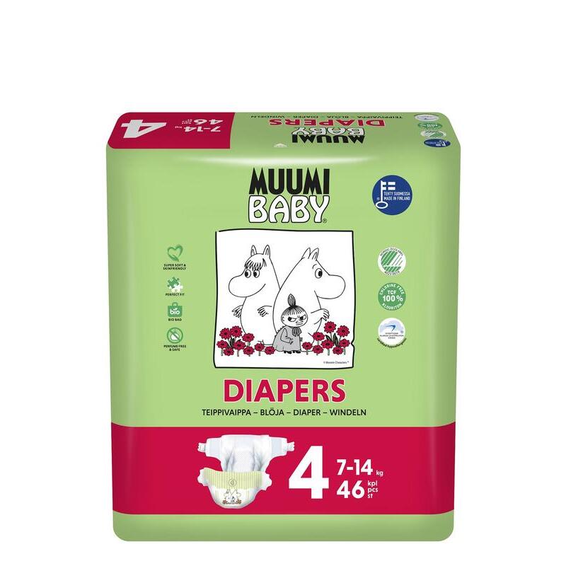 Muumi Baby Eco luiers maat 4 maxi 7-14kg 46st