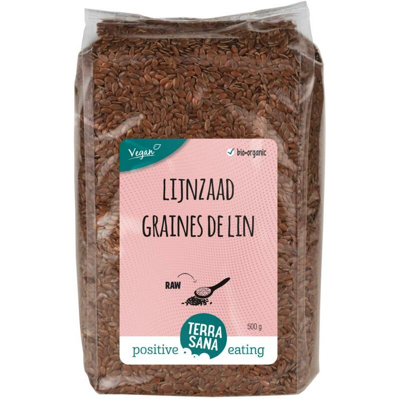 Terrasana RAW lijnzaad heel bio 500g