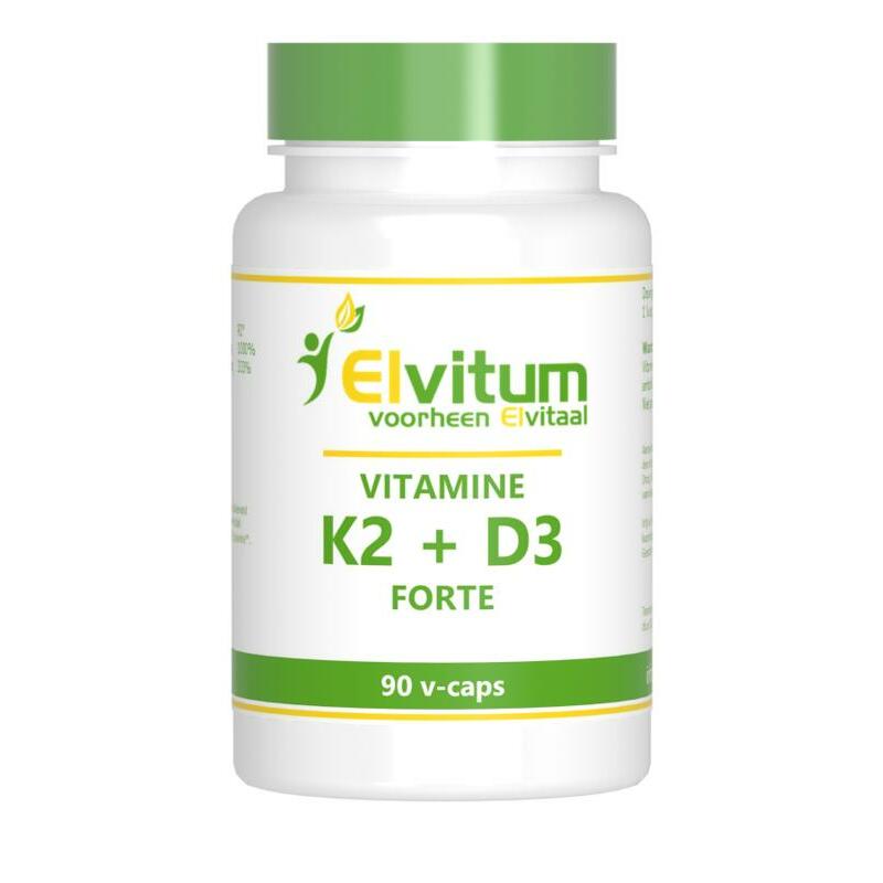 Elvitaal/elvitum Vitamine K2 + D3 forte 90vc
