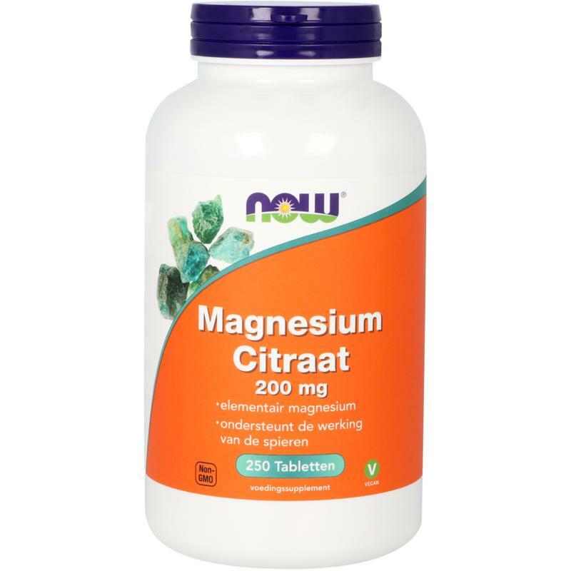 NOW Magnesium citraat 200 mg 250tb