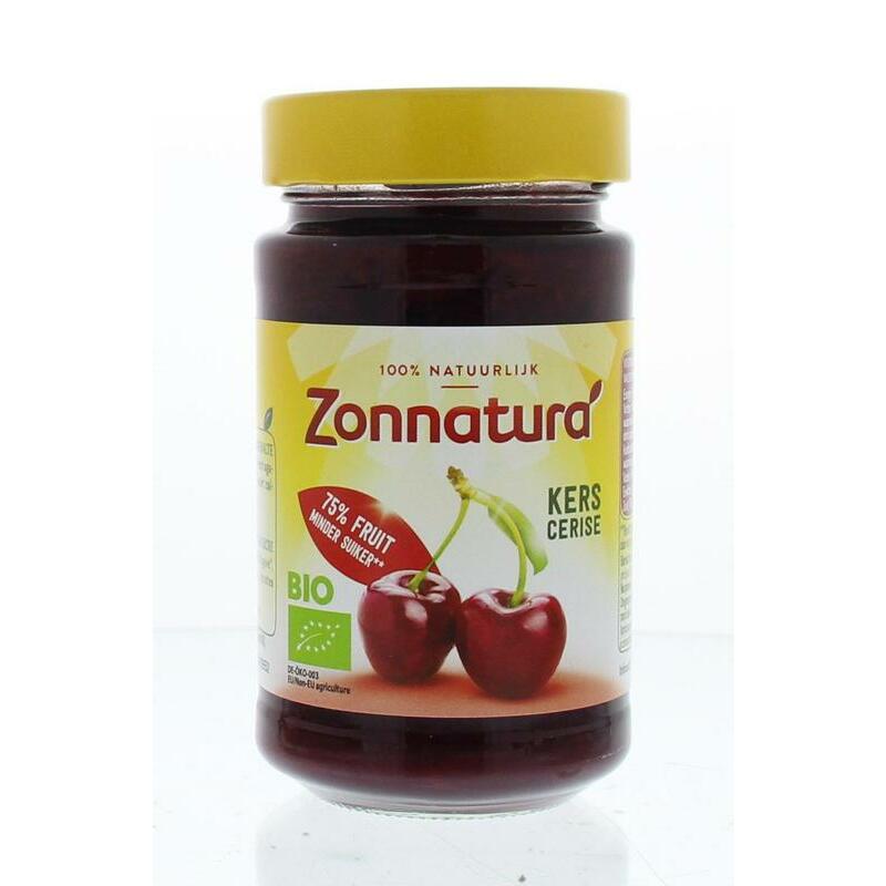 Zonnatura Fruitspread kers 75% bio 250g