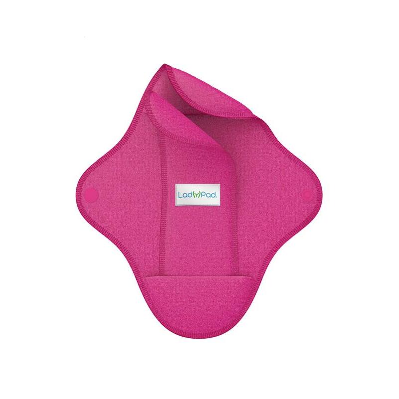 Ladypad Wasbaar maandverband pad & liner fuchsia maat M 1set