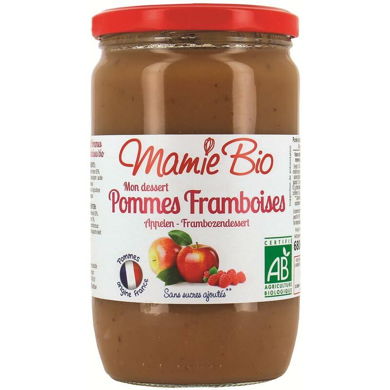 Mamie Bio Appelmoes frambozen bio 680g