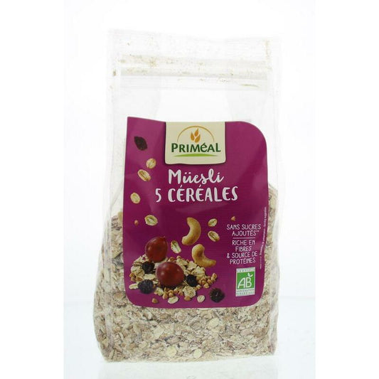 Primeal Muesli met 5 granen bio 500g