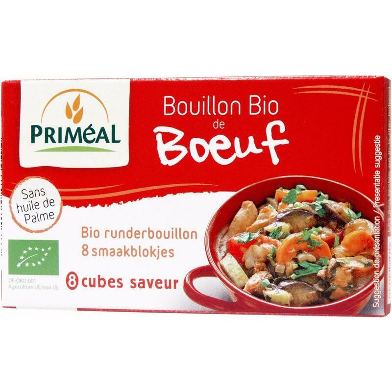 Primeal Runderbouillon blokjes 10 gram bio 8x10g